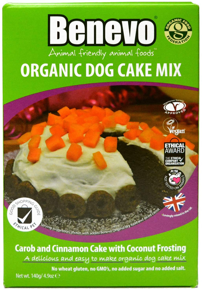 Benevo Organic Carob Cinnamon Dog Cake Mix My Pets Me