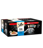 Sheba Fine Flakes in Jelly, Fish Collection - Adult Cats, 80 x 85g Pack