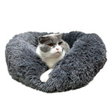 Hobbyzoo Dark Grey 60cm Dog Cat Soft Plush Calming Bed