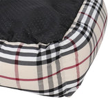 Cross Plaid Khaki 22" Dog Cat Bed