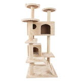 Solid Beige 52" Cat Climb Tower