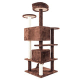 Solid Brown 52" Cat Climb Tower