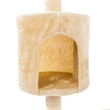 Solid Beige 60" Sisal Rope Cat Climb Tower