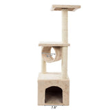 Solid Beige 36" Cat Climb Tower