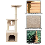 Solid Beige 36" Cat Climb Tower