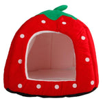 Red Strawberry Soft Cotton Pet Yurt