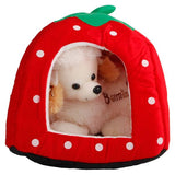 Red Strawberry Soft Cotton Pet Yurt