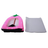 Pink Strawberry Soft Cotton Pet Yurt