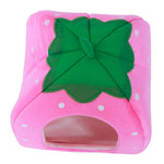 Pink Strawberry Soft Cotton Pet Yurt