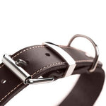 Hunter Aalborg Special Dark Brown Leather Dog Collar