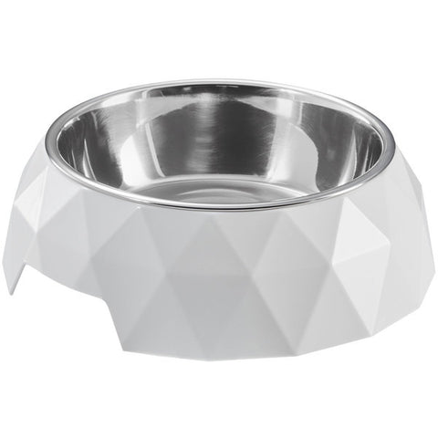 White Kimberley Melamine Pet Feeding Bowl