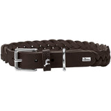 Dark Brown Hunter Solid Education Special Leather Dog Collar