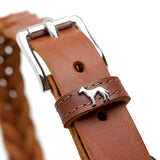 Cognac Hunter Solid Education Special Leather Dog Collar