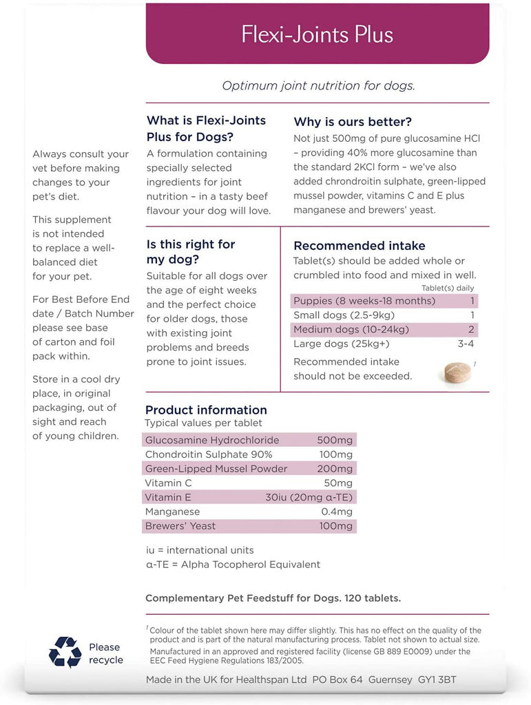 Flexi joint hot sale plus for dogs