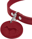 Hunter Aalborg Red Leather Dog Collar & Keyring