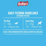 Bakers Meaty Meals Small Dry Dog Food Beef, 4 x 1kg