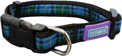 Dog & Co Blue Tartan Design Dog Collar