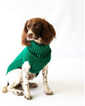 Green Jazz Cableknit Dog Jumper