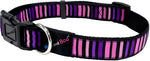 Hem & Boo Pink Stripes Design Dog Collar