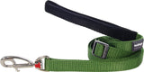 Red Dingo Adjustable Plain Green Dog Lead