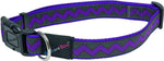 Hem & Boo Purple Zig Zag Design Dog Collar