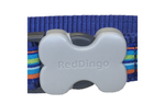 Red Dingo Dark Blue Stripes Dog Collar