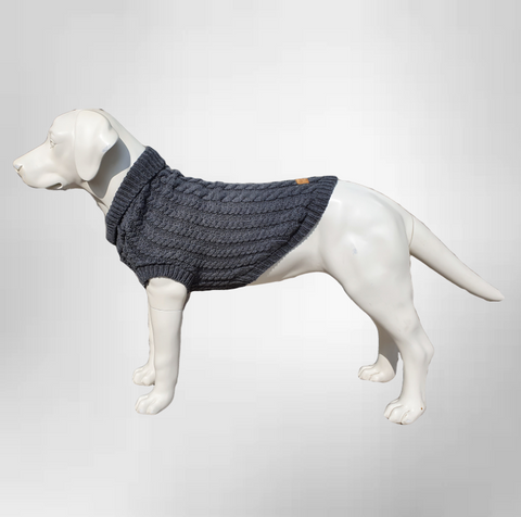 Grey Gelert Crewe Neck Dog Jumper