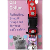 Red Kitty & Co Reflective Polka Dot Cat Collar