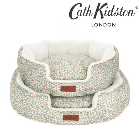 Cath Kidston Provence Rose Cosy Dog Bed with Luxury Comfort Inner Cream