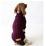 Grape Rascal Cableknit Dog Jumper