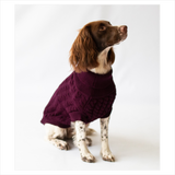 Grape Rascal Cableknit Dog Jumper