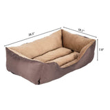 Hobbyzoo Brown 28" Soft Cotton Dog Cat Bed