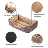 Hobbyzoo Brown 28" Soft Cotton Dog Cat Bed