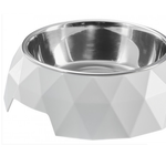 White Kimberley Melamine Pet Feeding Bowl